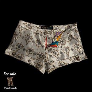 Johnson Ladies Silk Lined Brocade silver/ gunmetal/ gold printed Shorts 4